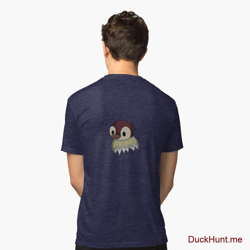 Ghost Duck (fogless) Navy Tri-blend T-Shirt (Back printed)