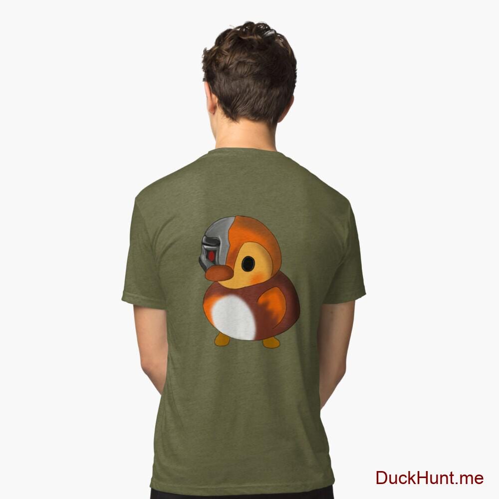 Mechanical Duck Green Tri-blend T-Shirt (Back printed)