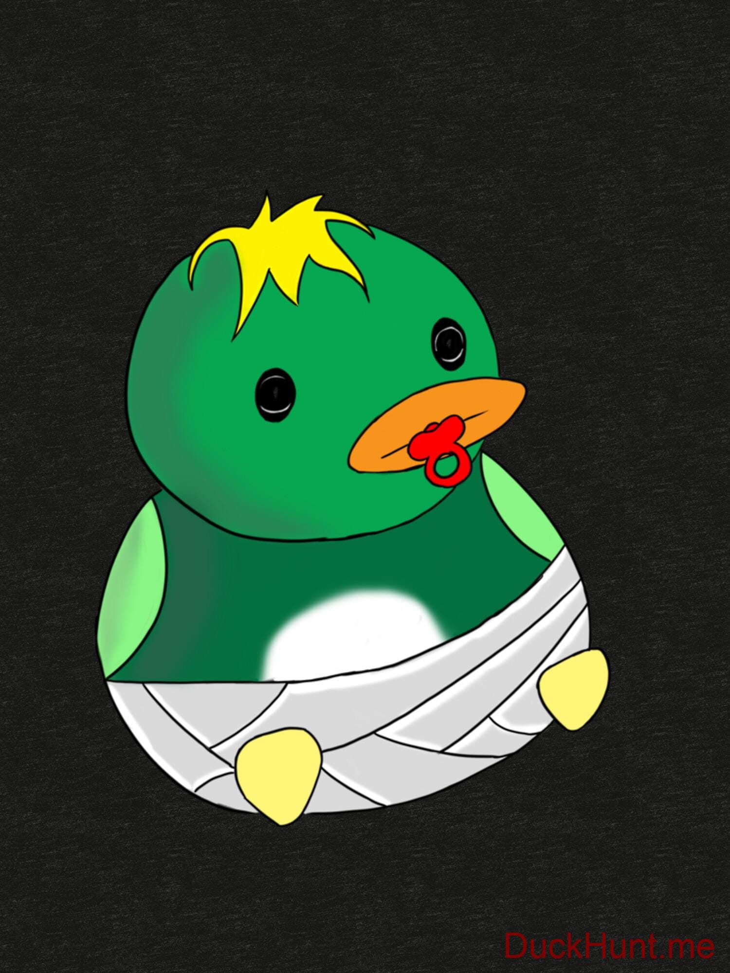 Baby duck Black Tri-blend T-Shirt (Back printed) alternative image 2