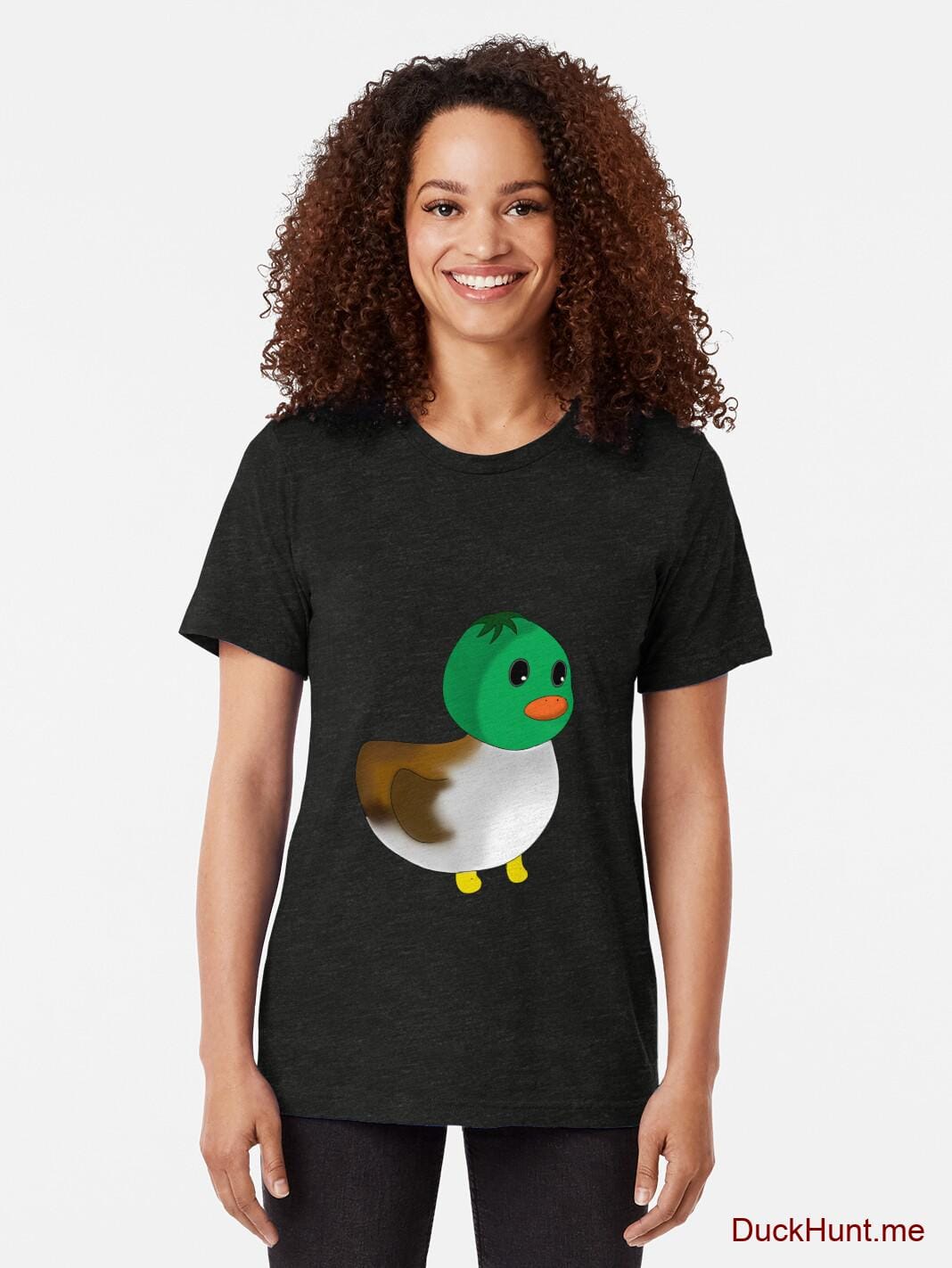 Normal Duck Black Tri-blend T-Shirt (Front printed) alternative image 1