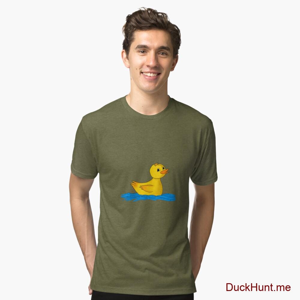 Plastic Duck Green Tri-blend T-Shirt (Front printed)