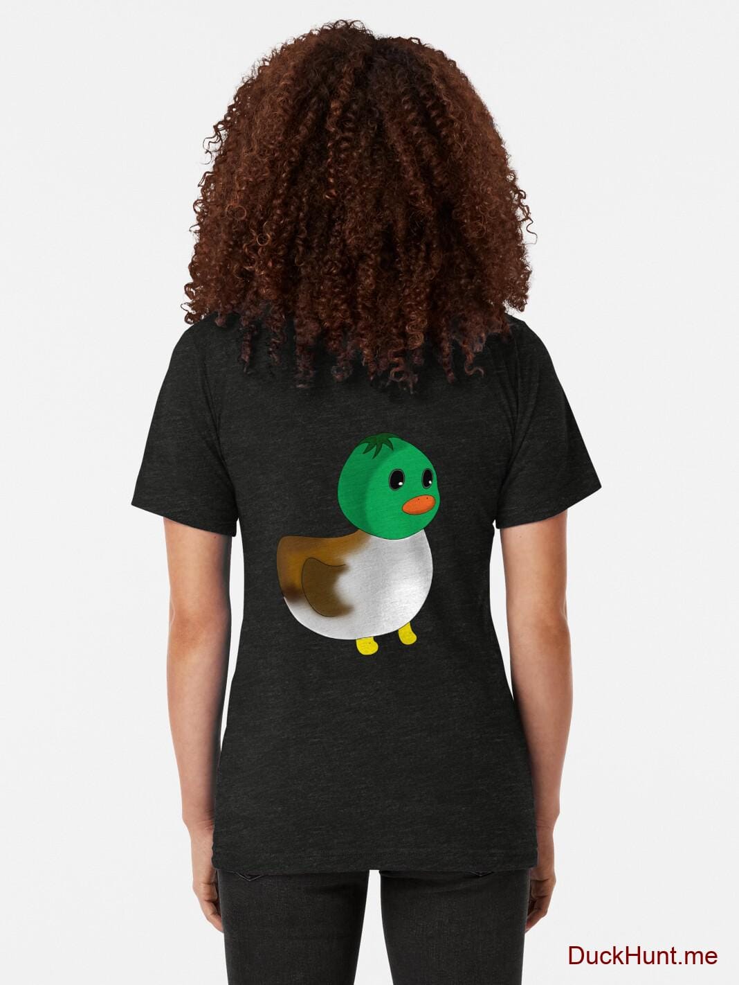 Normal Duck Black Tri-blend T-Shirt (Back printed) alternative image 1