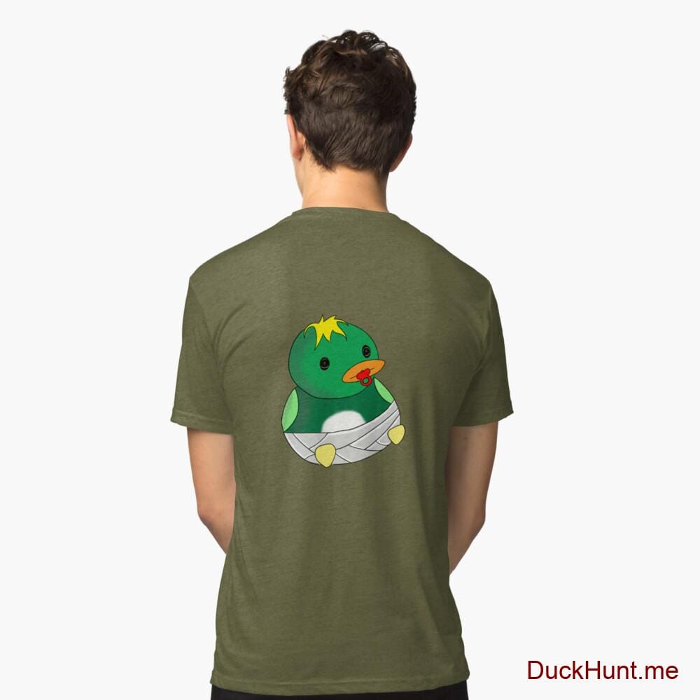 Baby duck Green Tri-blend T-Shirt (Back printed)