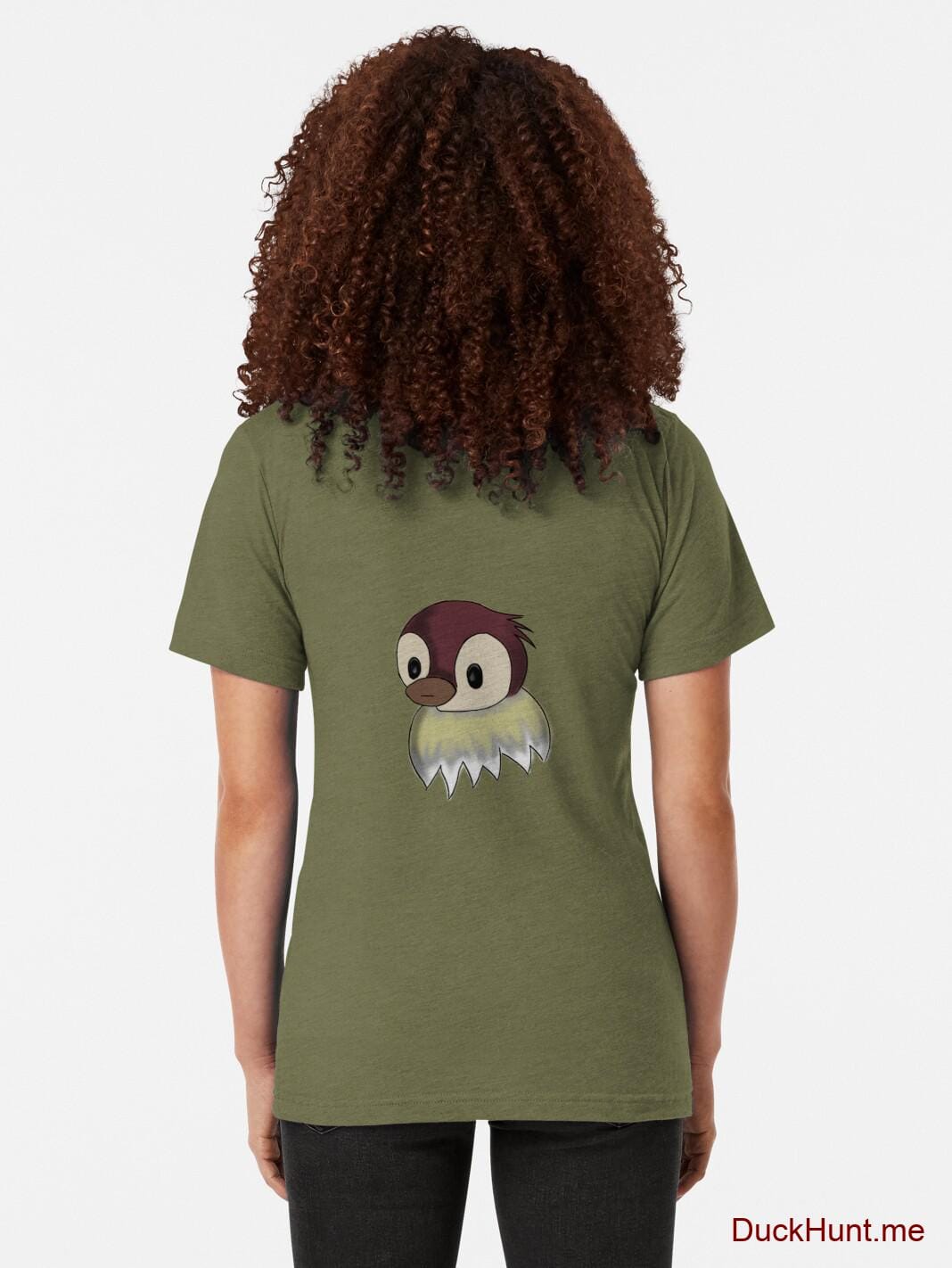 Ghost Duck (fogless) Green Tri-blend T-Shirt (Back printed) alternative image 1