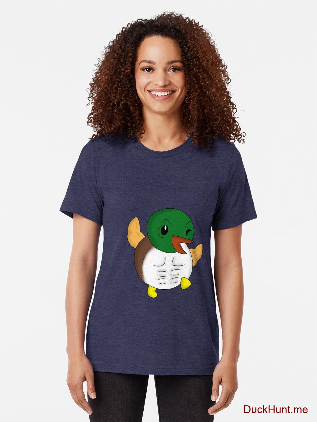 Super duck Navy Tri-blend T-Shirt (Front printed) alternative image 1