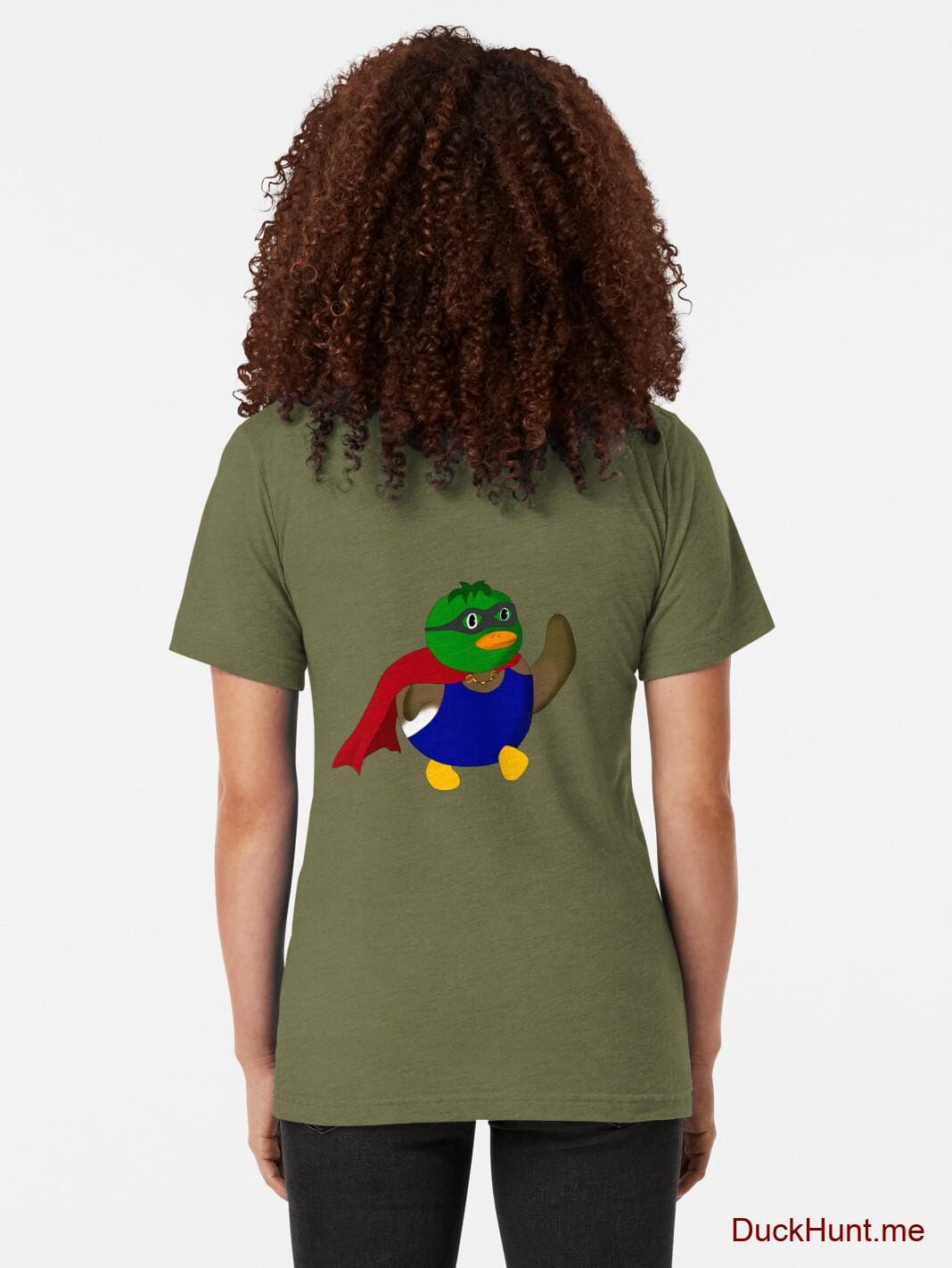 Alive Boss Duck Green Tri-blend T-Shirt (Back printed) alternative image 1