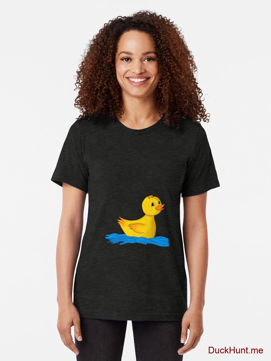 Plastic Duck Black Tri-blend T-Shirt (Front printed) alternative image 1