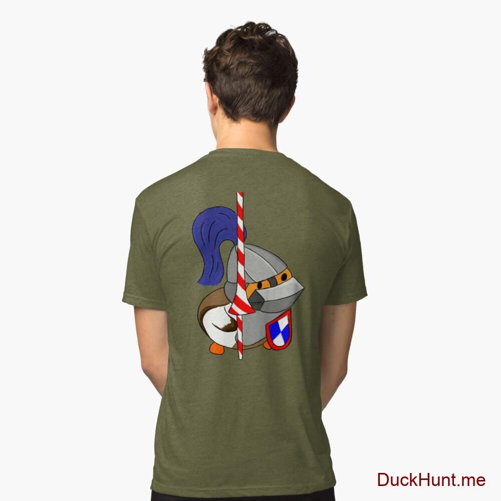 Armored Duck Green Tri-blend T-Shirt (Back printed)