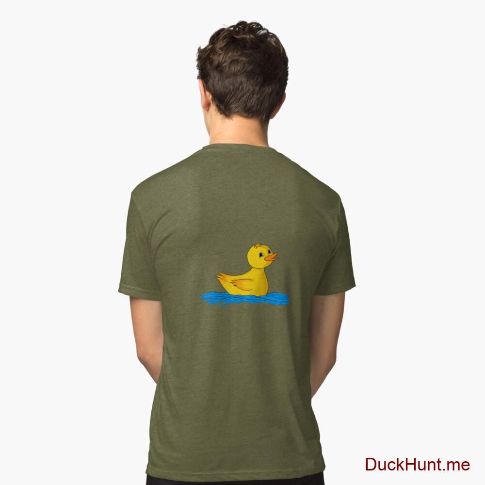 Plastic Duck Green Tri-blend T-Shirt (Back printed)