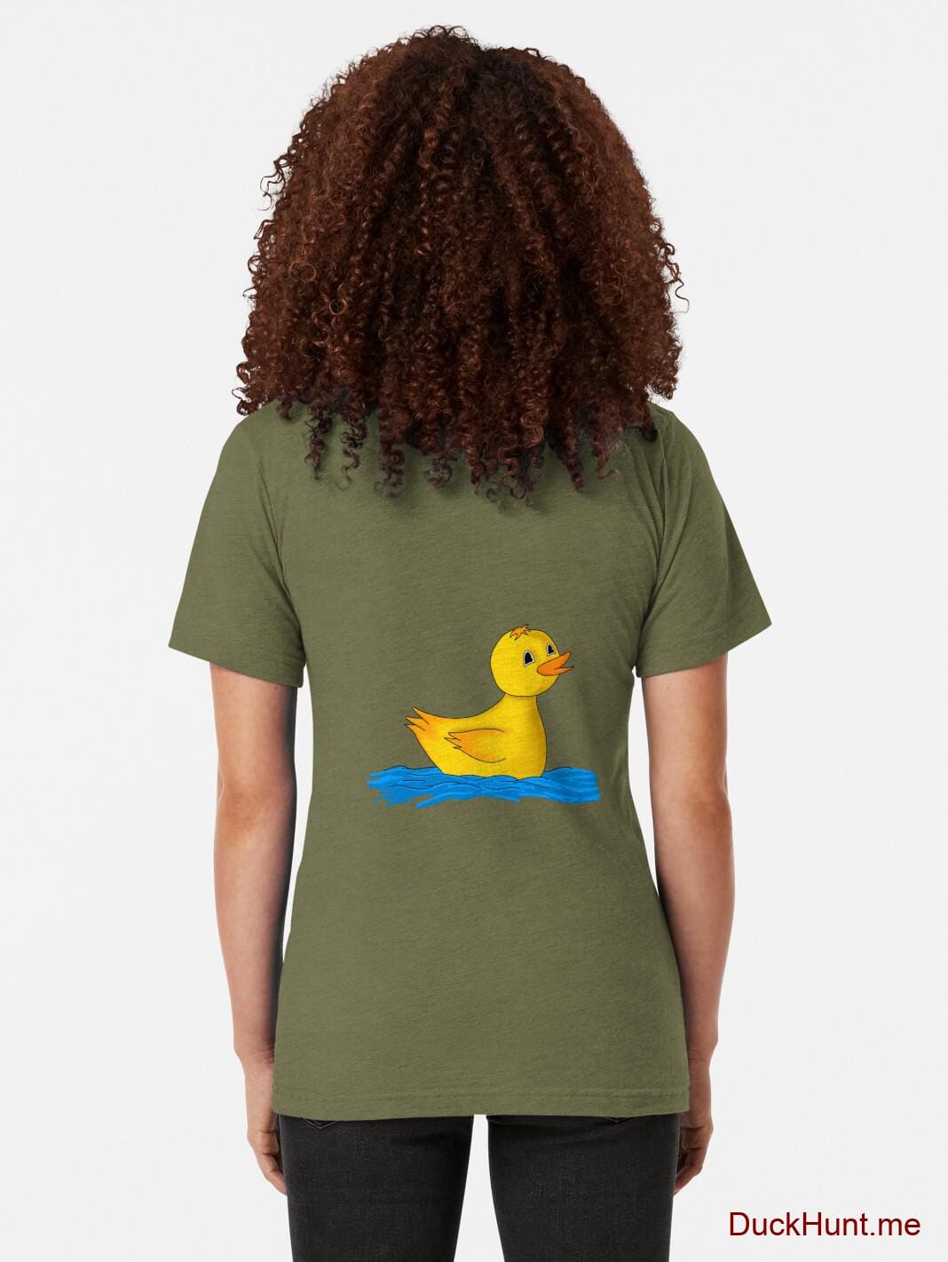 Plastic Duck Green Tri-blend T-Shirt (Back printed) alternative image 1