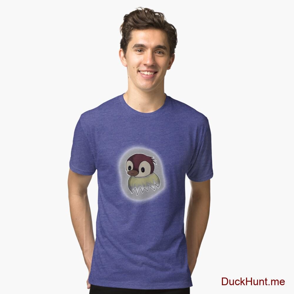 Ghost Duck (foggy) Royal Tri-blend T-Shirt (Front printed)