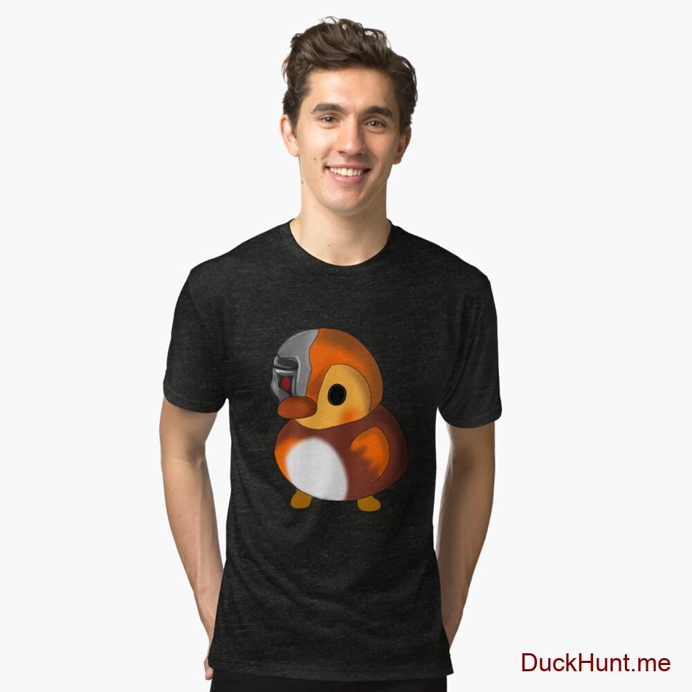 Mechanical Duck Black Tri-blend T-Shirt (Front printed)