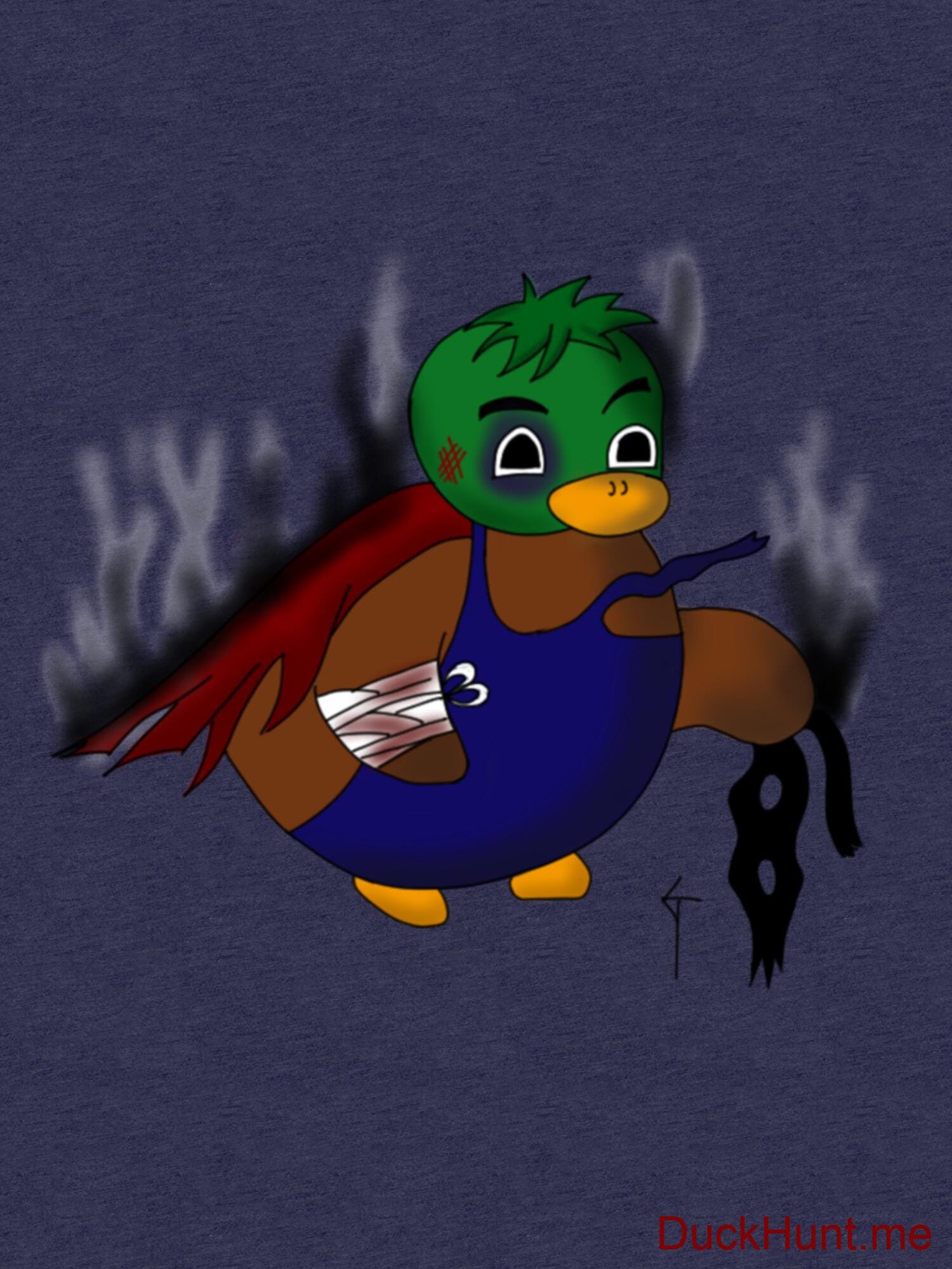 Dead Boss Duck (smoky) Navy Tri-blend T-Shirt (Front printed) alternative image 2