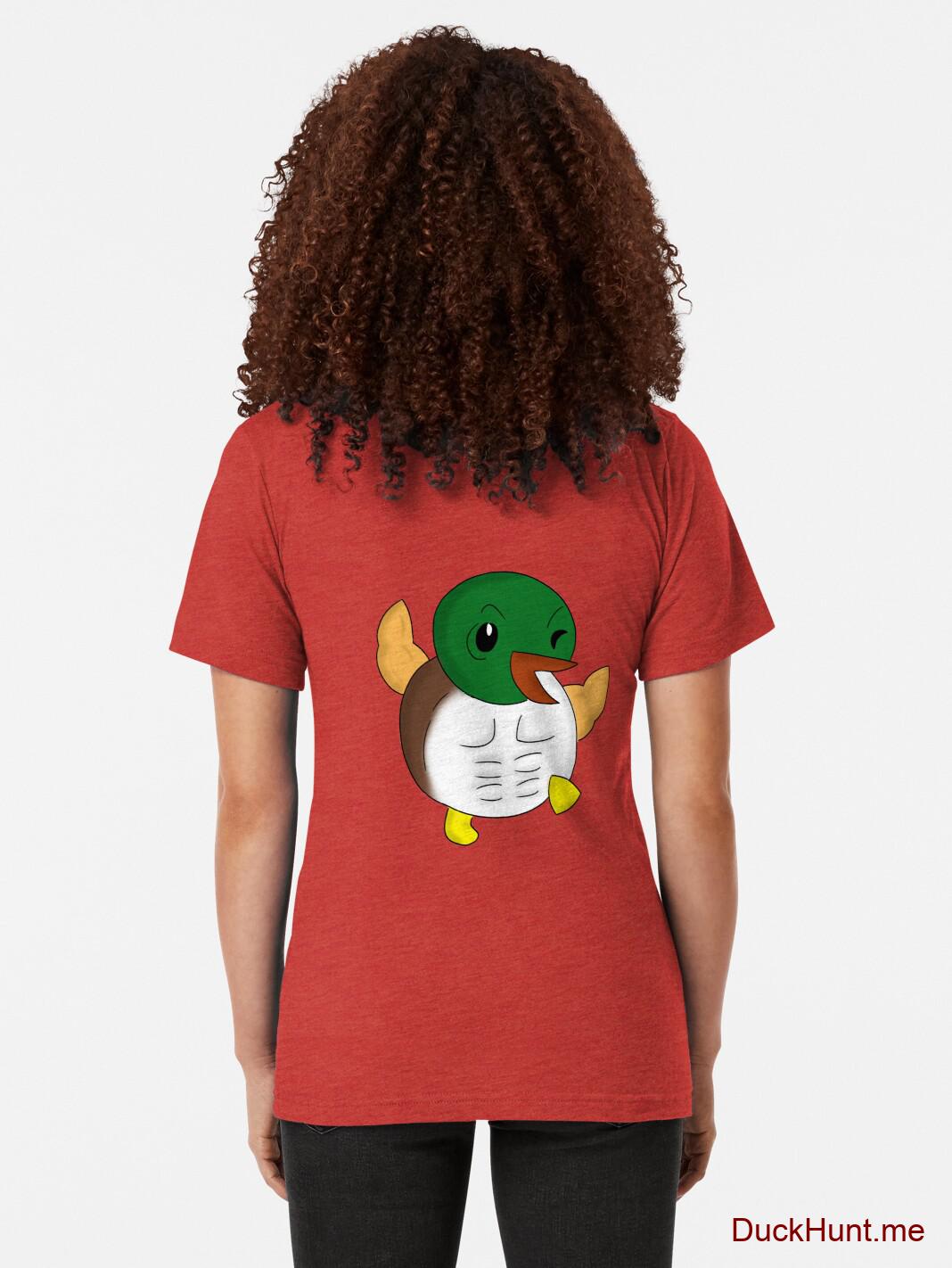 Super duck Red Tri-blend T-Shirt (Back printed) alternative image 1