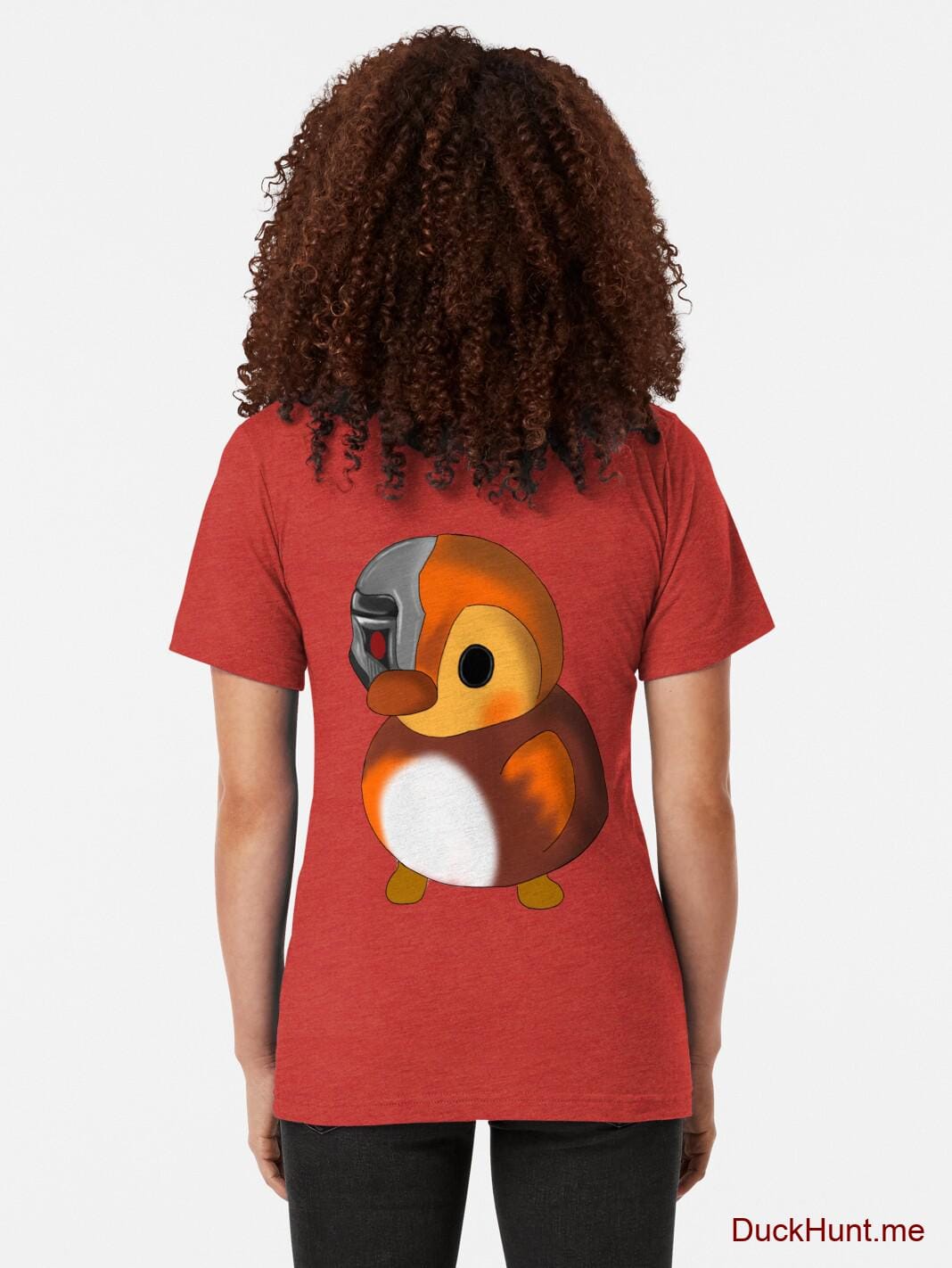 Mechanical Duck Red Tri-blend T-Shirt (Back printed) alternative image 1