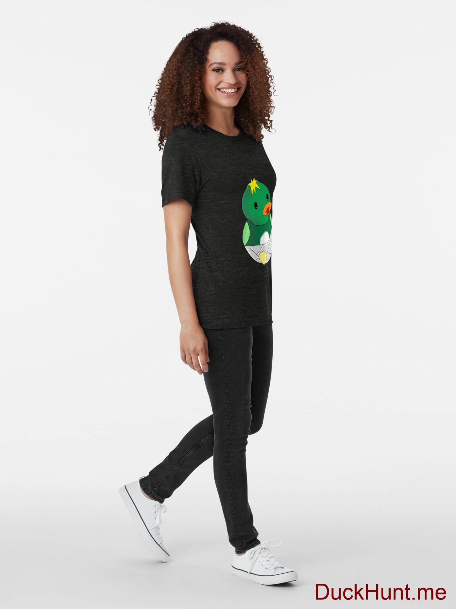 Baby duck Black Tri-blend T-Shirt (Front printed) alternative image 3