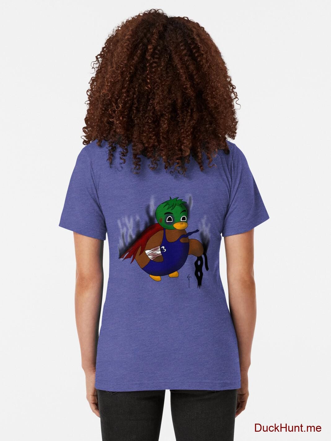 Dead Boss Duck (smoky) Royal Tri-blend T-Shirt (Back printed) alternative image 1