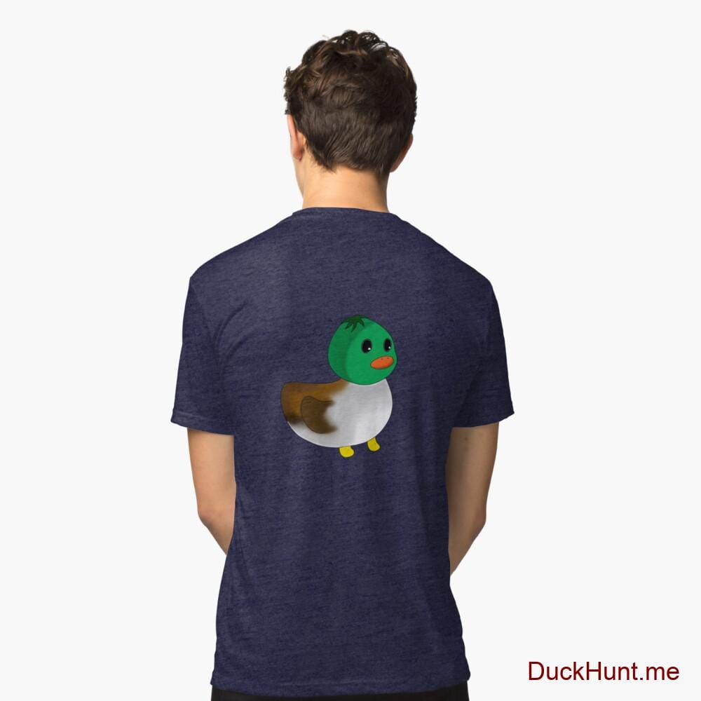Normal Duck Navy Tri-blend T-Shirt (Back printed)