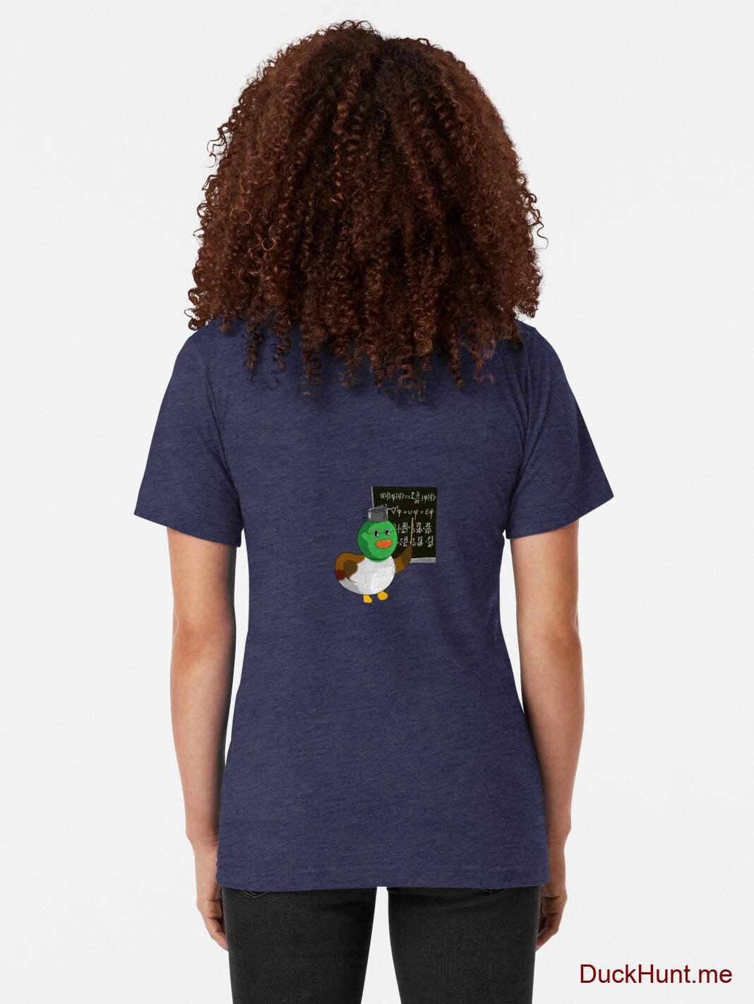 Prof Duck Navy Tri-blend T-Shirt (Back printed) alternative image 1