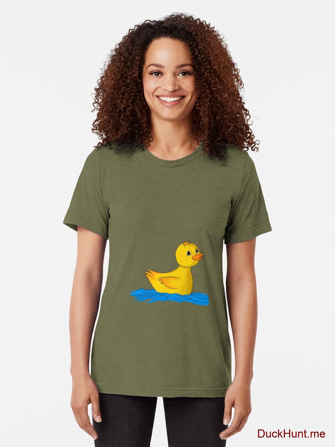 Plastic Duck Green Tri-blend T-Shirt (Front printed) alternative image 1