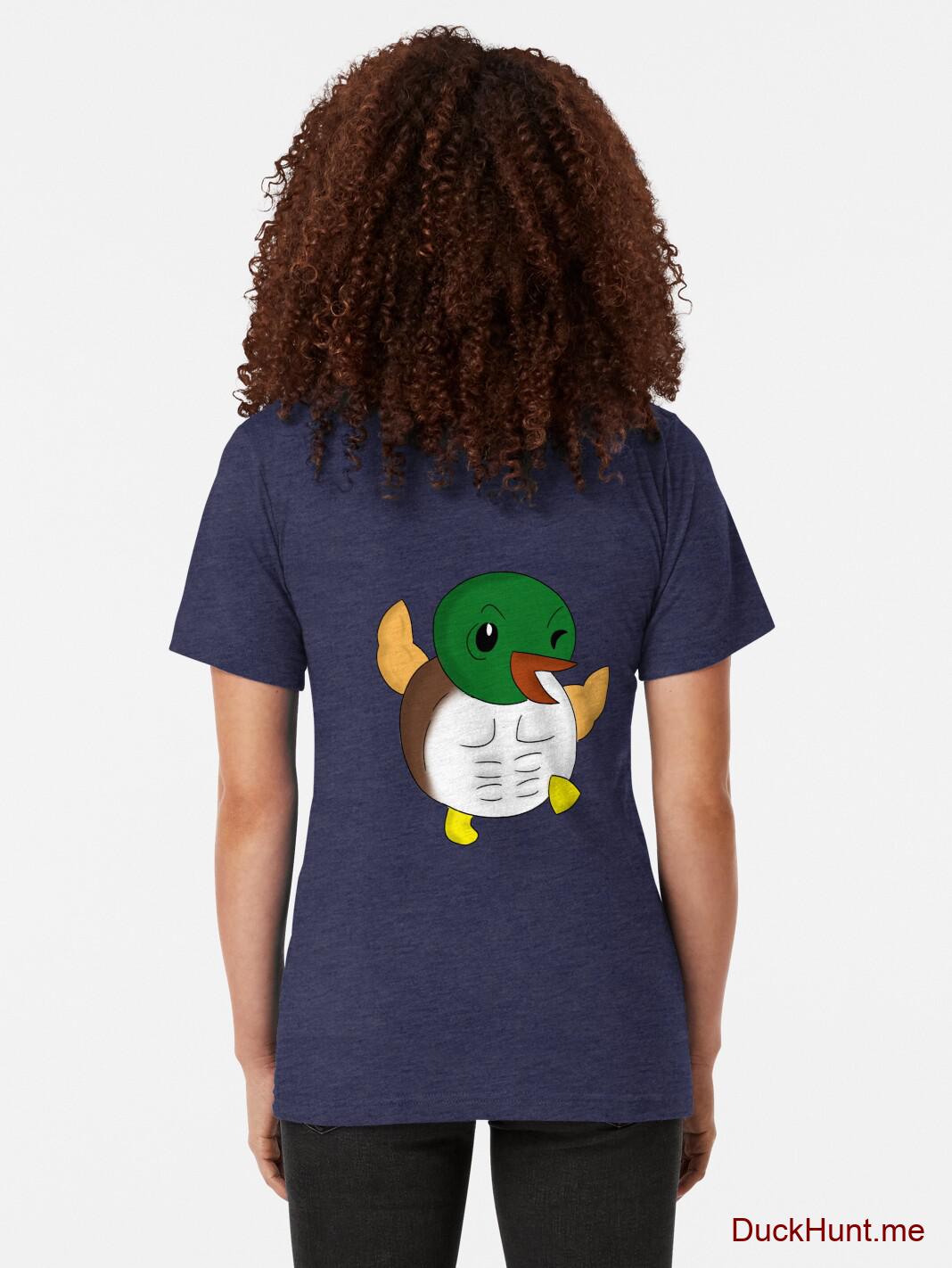 Super duck Navy Tri-blend T-Shirt (Back printed) alternative image 1