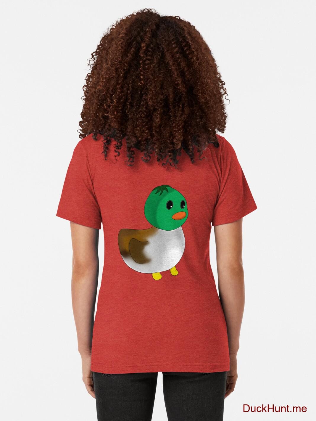 Normal Duck Red Tri-blend T-Shirt (Back printed) alternative image 1