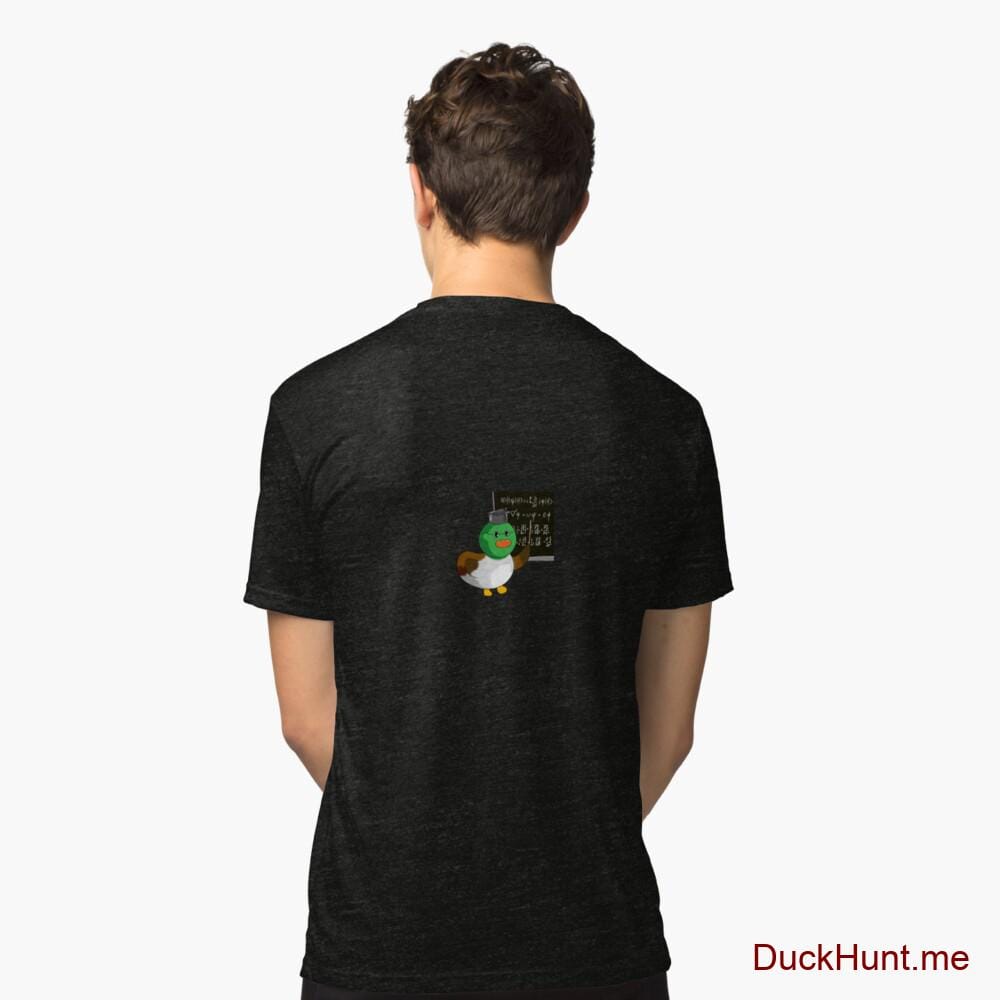 Prof Duck Black Tri-blend T-Shirt (Back printed)