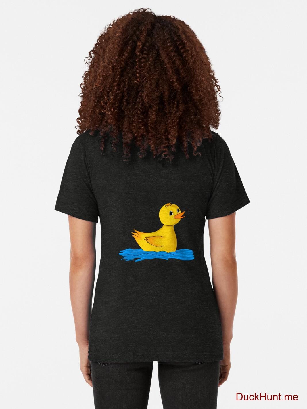 Plastic Duck Black Tri-blend T-Shirt (Back printed) alternative image 1