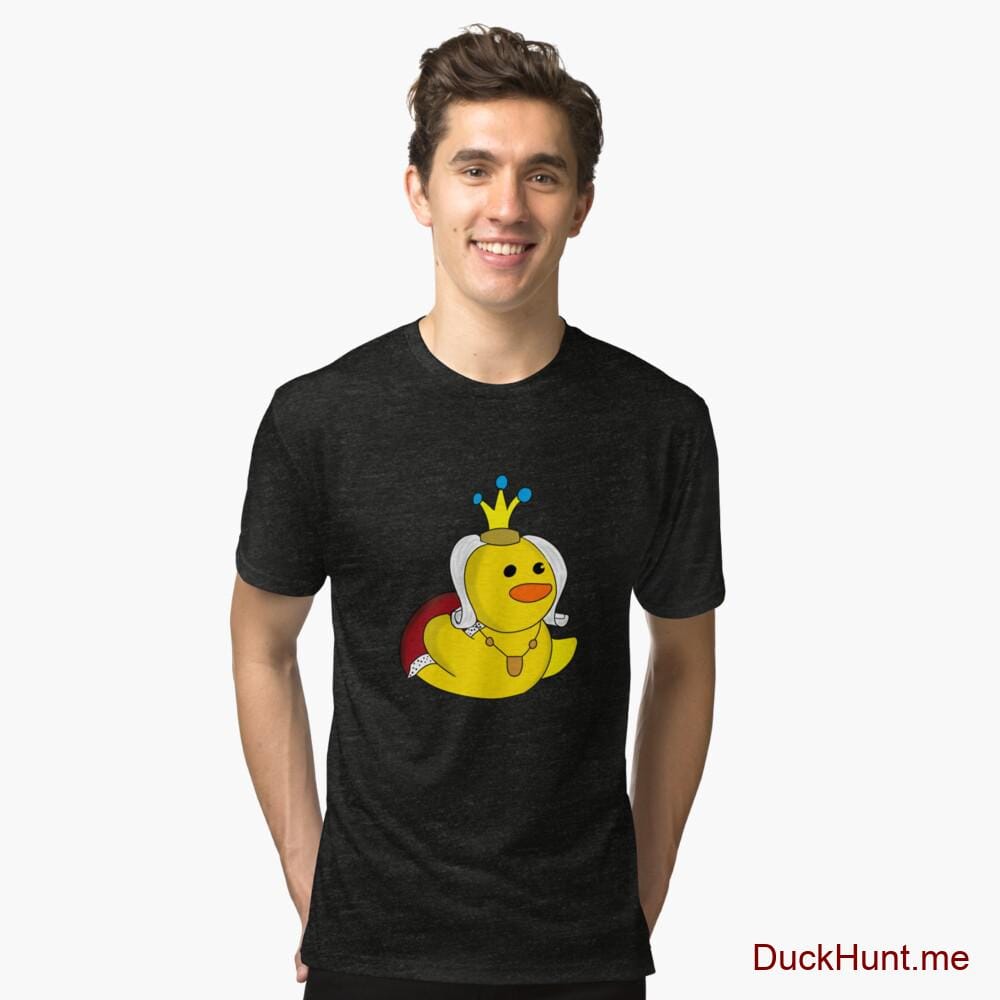 Royal Duck Black Tri-blend T-Shirt (Front printed)