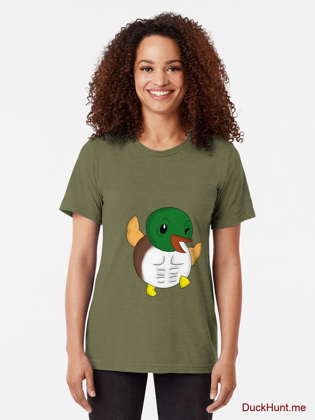 Super duck Green Tri-blend T-Shirt (Front printed) alternative image 1