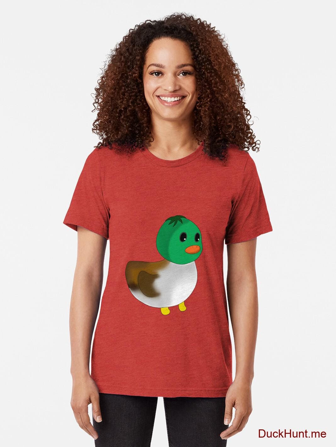 Normal Duck Red Tri-blend T-Shirt (Front printed) alternative image 1