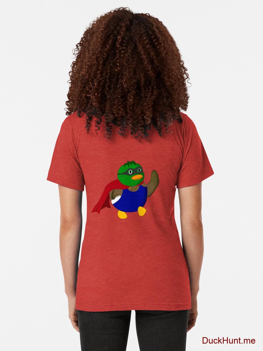Alive Boss Duck Red Tri-blend T-Shirt (Back printed) alternative image 1