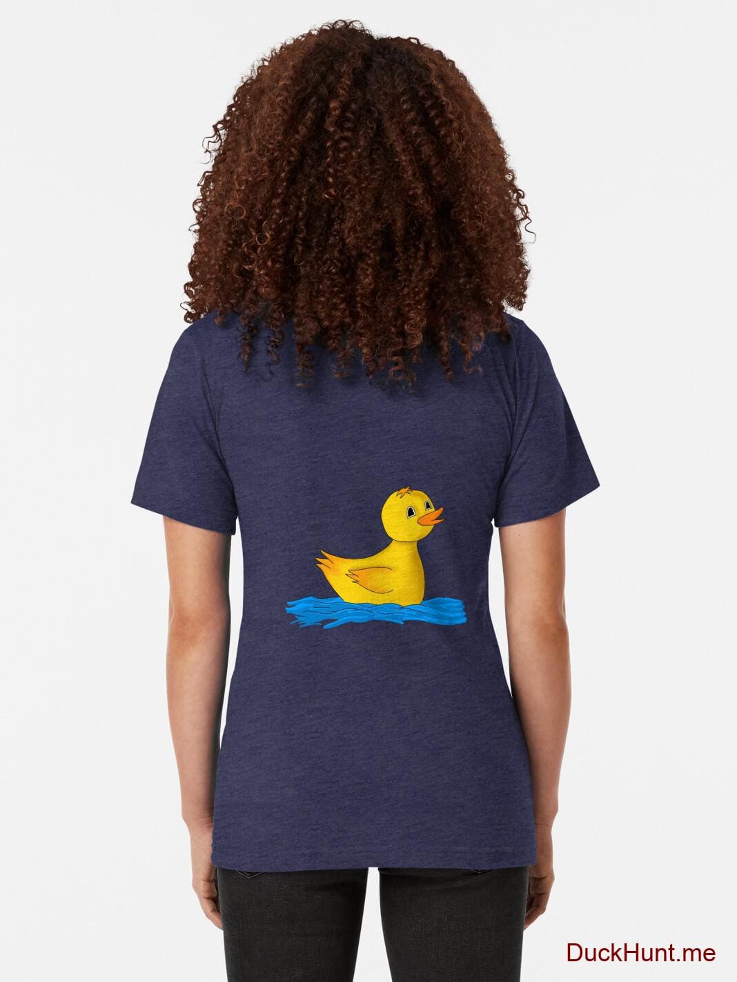 Plastic Duck Navy Tri-blend T-Shirt (Back printed) alternative image 1