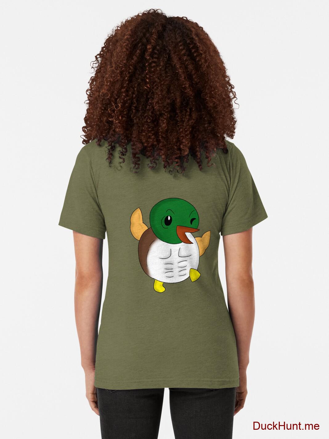 Super duck Green Tri-blend T-Shirt (Back printed) alternative image 1