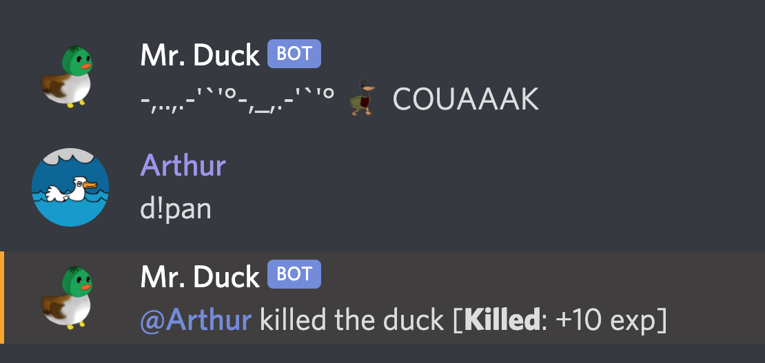 Shooting ducks